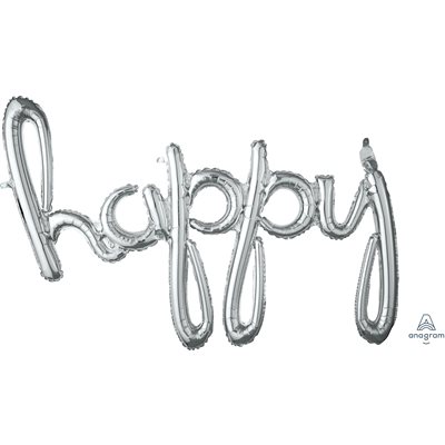 39'' M. HAPPY SCRIPT SILVER