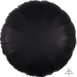 M.18'' ROND NOIR SATIN LUXE