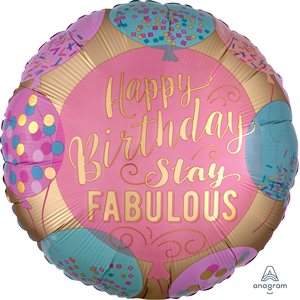 18'' M.HAPPY BIRTHDAY STAY FABULOUS