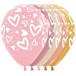 "11"" Chalk Hearts Fashion Assortment (50pcs)"