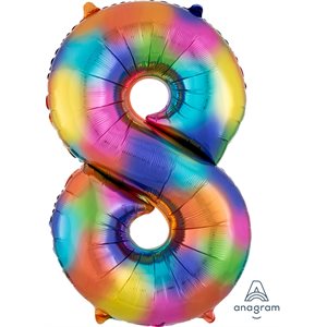 35'' M.NUMBER 8 RAINBOW SPLASH H / S