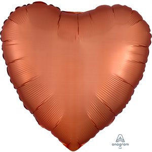 M.18'' COEUR AMBRE SATIN LUXE