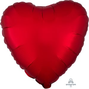 18'' SANGRIA SATIN LUXE HEART