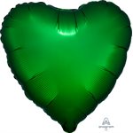 18''M.EMERALD SATIN LUXE HEART
