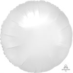 M.18'' ROND BLANC SATIN LUXE