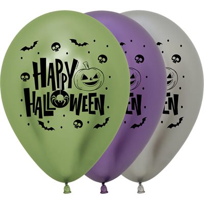 "11"" Happy Halloween Reflex Assortment (50pcs) " "11"" Happy Halloween Reflex Assortment (50pcs) "