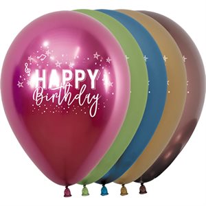 "11"" Happy Birthday Vibrant Reflex Assortment (50pcs) "