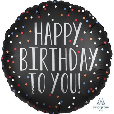 M.18'' HAPPY BIRTHDAY TO YOU SATIN DOTS M.18'' HAPPY BIRTHDAY TO YOU SATIN DOTS
