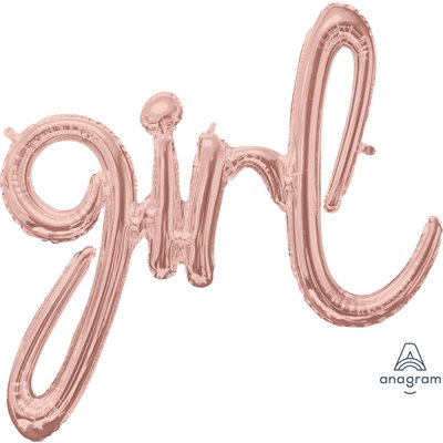 M.29'' GIRL SCRIPT ROSE GOLD