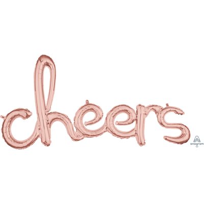 M.40'' PHRASE CHEERS SCRIPT ROSE GOLD
