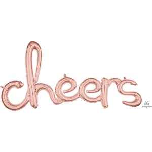 M.40'' PHRASE CHEERS SCRIPT ROSE GOLD