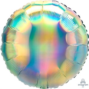 M.18'' ROND PASTEL RAINBOW IRIDESCENT