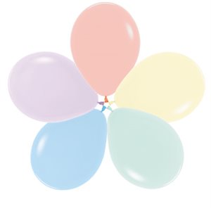 "11"" Pastel Matte Assorted with Melon Round (50pcs)"