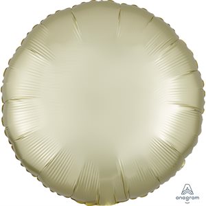 M.18'' ROND PASTEL JAUNE SATIN LUXE