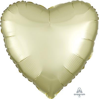 M.18'' COEUR JAUNE PASTEL SATIN LUXE M.18'' COEUR JAUNE PASTEL SATIN LUXE