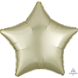 18''M.SATIN LUXE PASTEL YELLOW STAR