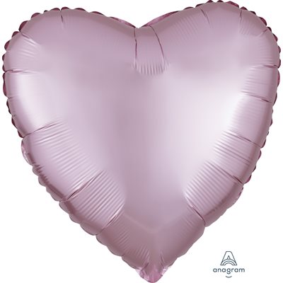 M.18'' COEUR ROSE PASTEL SATIN LUXE M.18'' COEUR ROSE PASTEL SATIN LUXE