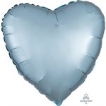 18" M.SATIN LUXE PASTEL BLUE HEART