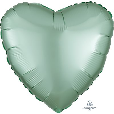 M.18'' COEUR VERT MENTHE PASTEL SATIN LUXE M.18'' COEUR VERT MENTHE PASTEL SATIN LUXE