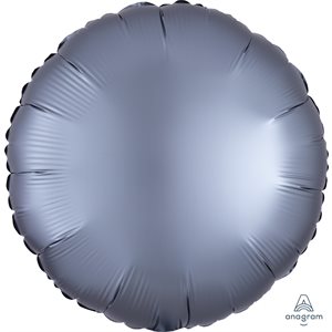 M.18'' ROND GRAPHITE SATIN LUXE