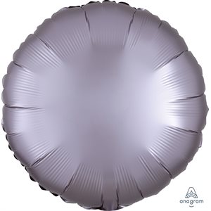 M.18'' ROND GREIGE SATIN LUXE