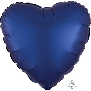 18''M.SATIN LUXE NAVY HEART