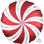 M.18'' SATIN INFUSED RED CANDY SWIRLS