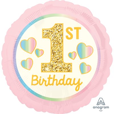 M.18'' 1ST BIRTHDAY ROSE & OR M.18'' 1ST BIRTHDAY ROSE & OR