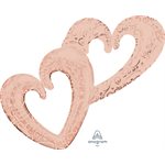 M.53'' INTERLOCKING HEARTSROSE GOLD H / S