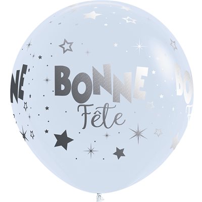 "36"" Bonne Fête Fantasy Blanc (2pcs) " "36"" Bonne Fête Fantasy Blanc (2pcs) "