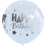 "36"" Happy Birthday Fantasy White (2pcs) "