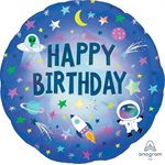 M.18'' HAPPY BIRTHDAY OUTER SPACE HOLO