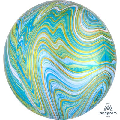 M.15'' BLUE GREEN MARBLEZ ORBZ