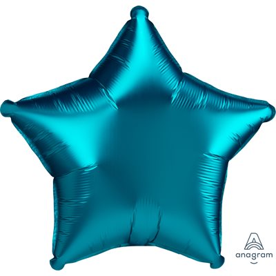 M.18'' STARS AQUA SATIN LUXE
