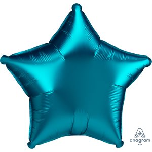 M.18'' STARS AQUA SATIN LUXE