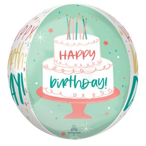 15'' M.HAPPY CAKE DAY ORBZ