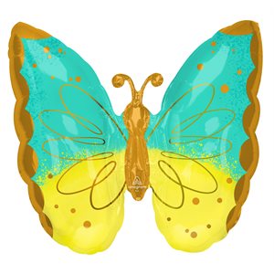 M.25'' MINT&YELLOW BUTTERFLY H / S