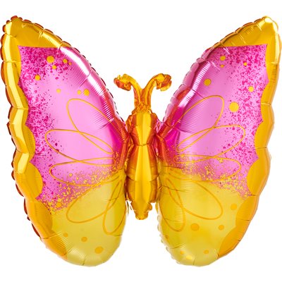 M.25'' PINK&YELLOW BUTTERFLY H / S