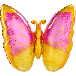 M.25'' PINK&YELLOW BUTTERFLY H / S