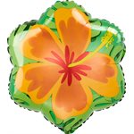 18'' M.SUMMER ORANGE & PURPLE HIBISCUS