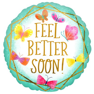 18'' M.FEEL BETTER TEAL & GOLD