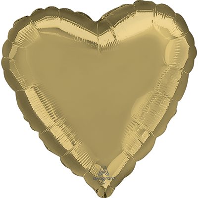 18'' M.WHITE GOLD HEART