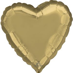 18'' M.WHITE GOLD HEART