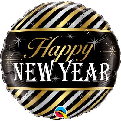 18''M.NEW YEAR DIAGONAL STRIPES