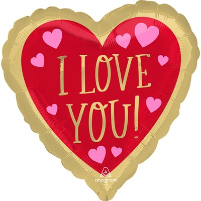 M.18'' LOVE YOU RED & GOLD M.18'' LOVE YOU RED & GOLD