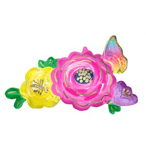 37'' M.BEAUTIFUL FLOWERS & BUTTERFLY H / S