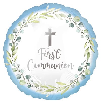 18'' M.MY FIRST COMMUNION BLUE
