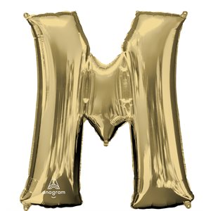 34'' M.LETTER M WHITE GOLD H / S
