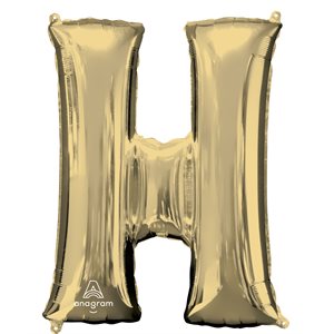 34'' M.LETTER H WHITE GOLD