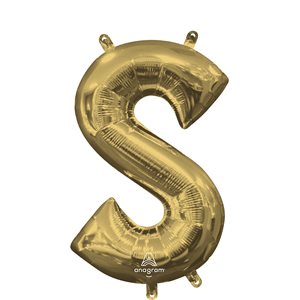 16'' M. LETTER S WHITE GOLD